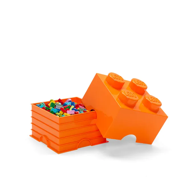Lego®: Škatla za shranjevanje z gradnikom 4 - Oranžna (40031760) 3