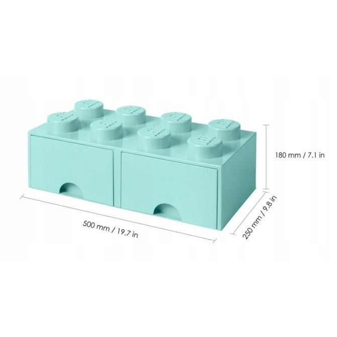 Lego®: Škatla za shranjevanje z gradnikom 8 - modra (40061742) 3