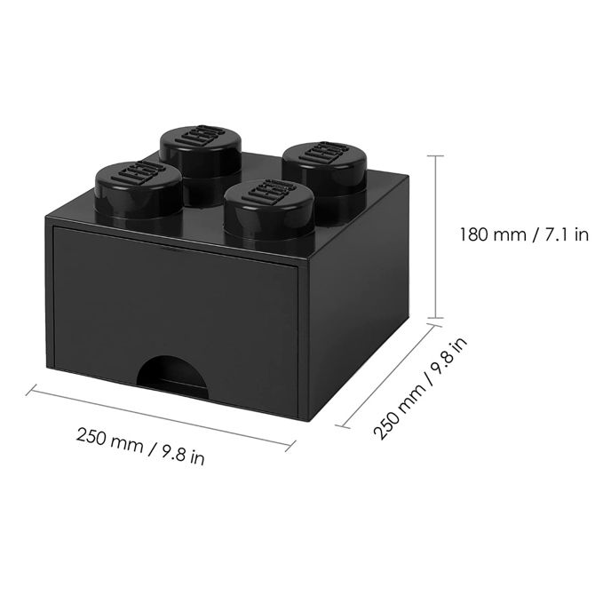 Lego®: Škatla za shranjevanje z gradnikom 4 - Črna (40051733) 3