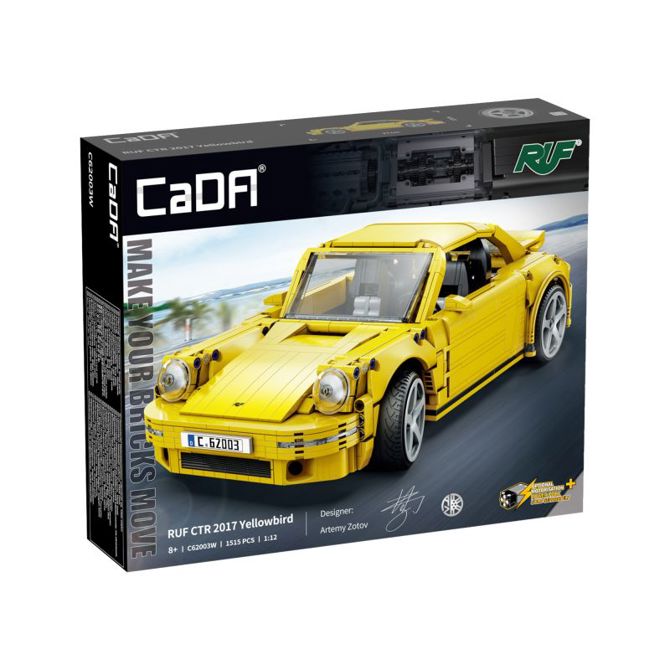 Avtomobil CaDa RUF CTR Yellowbird, model C62003W, 1:12 merilo, 1515 kosov, uradna licenca 6