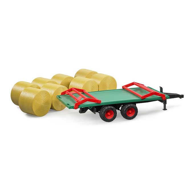 BRUDER Transportna prikolica za seno + 8 bal (02220) 2