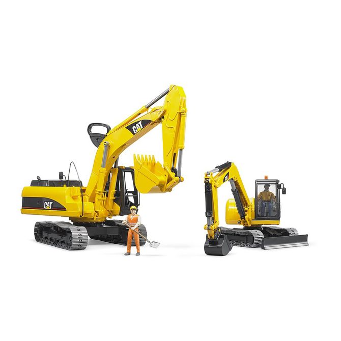 BRUDER CAT Mini bager z gradbenim delavcem (02466) 6