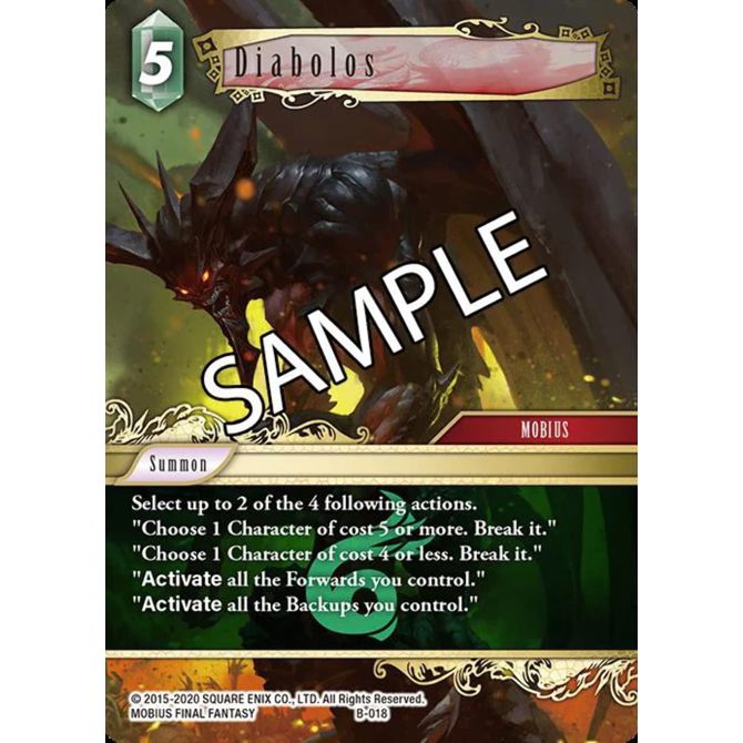 Igralne karte Final Fantasy TCG Multiplayer Challenge Boss Deck Chaos, angleška različica 6