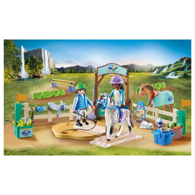 Playmobil Horsees of Waterfall; Sodobna jahalna šola, od 5. let, 67 kos 6