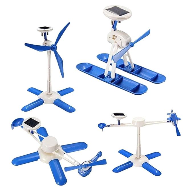 Izobraževalni solarni set 6v1 moder 2