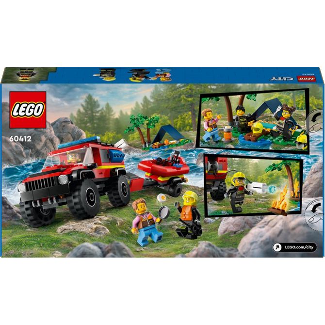 Kocke Lego® City: Gasilski tovornjak 4x4 z reševalnim čolnom (60412) 2