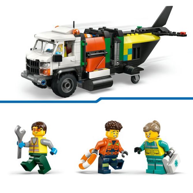 Kocke Lego City Kombinirani komplet z letalom, vzdrževalnim vozilom in lebdečim plovilom, 990 kos, od 7. let 60505 3