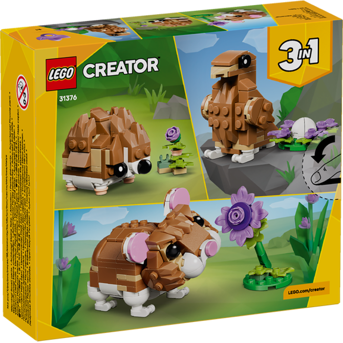 Kocke Lego Creator 3 v 1: Prikupen hrček z rožo, 166 kos, od 7. let 2