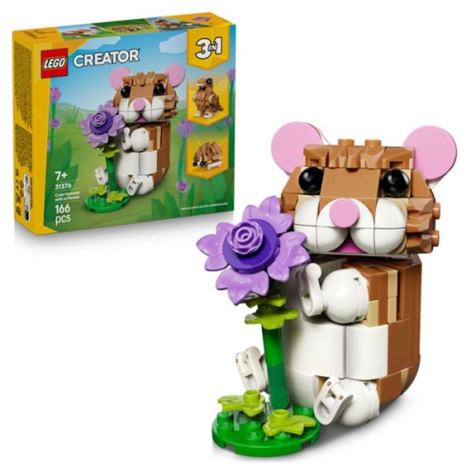 Kocke Lego Creator 3 v 1: Prikupen hrček z rožo, 166 kos, od 7. let 3