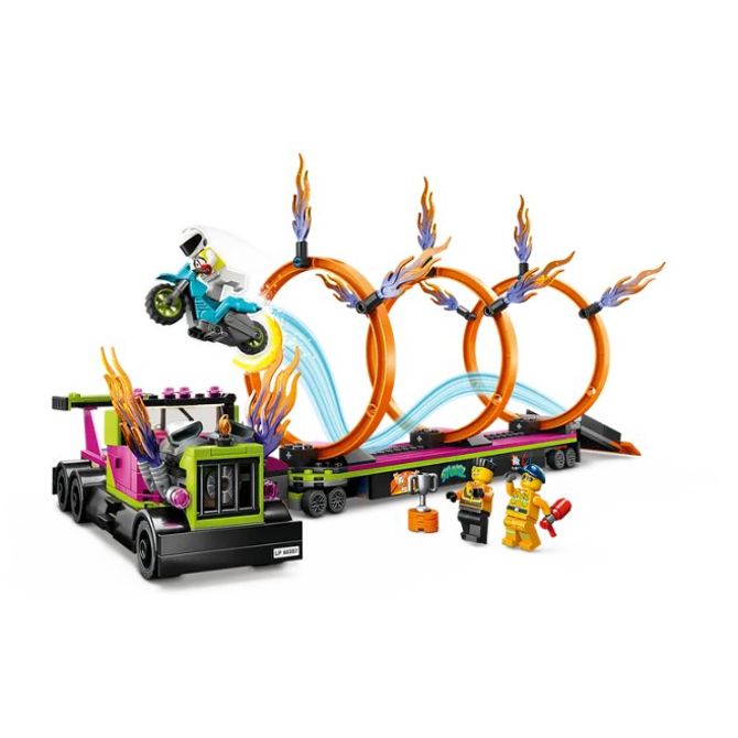 Kocke Lego City: Kaskaderski tovornjak in izziv Ring of Fire (60357) 11870414 4