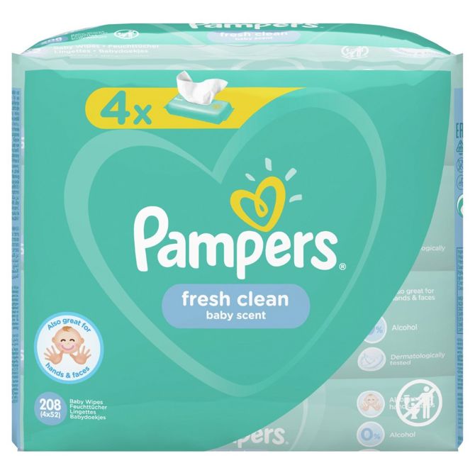 PAMPERS OTR.ROBCKI FRESH 4x52 kos 2