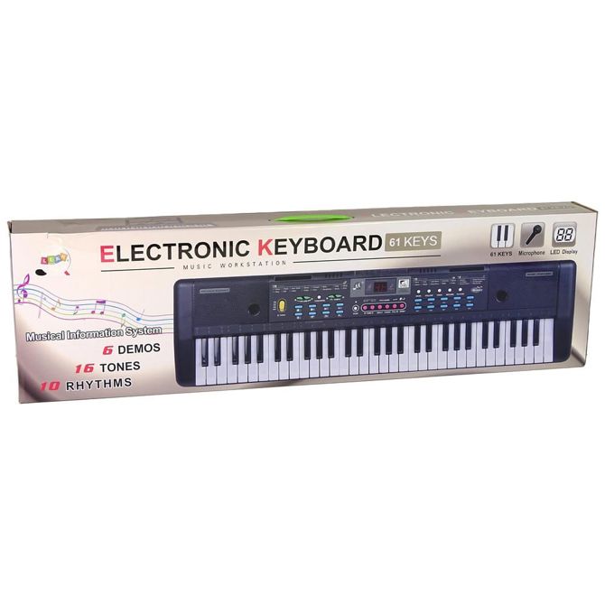 Velike elektronske klaviature + mikrofon in nosilec not 61 tipk 6