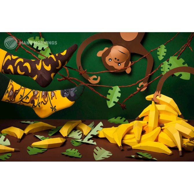 Many Mornings nogavice MONKEY BUSINESS, visoke, 35-38 2