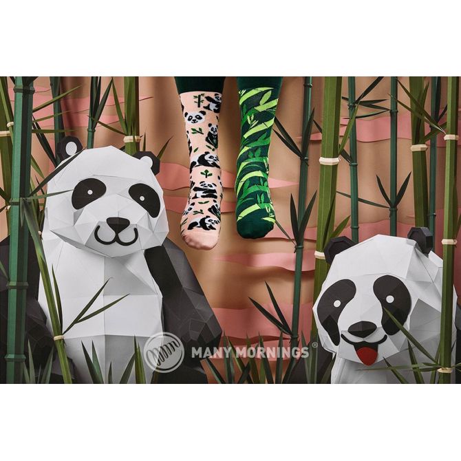 Many Mornings nogavice SWEET PANDA, visoke, 43-46 2