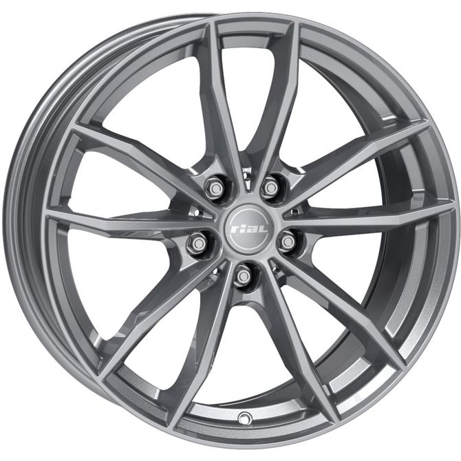 A17 5x112 ET40 7,0x17 RIAL X12  ECE siva 57,1 ( Aiways U5, Audi, Ford Tourneo/Transit Connect (SK/SKN), MG, Seat, Škoda, VW )