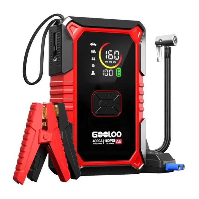 GOOLOO A5 2-v-1 zagonski akumulator s kompresorjem