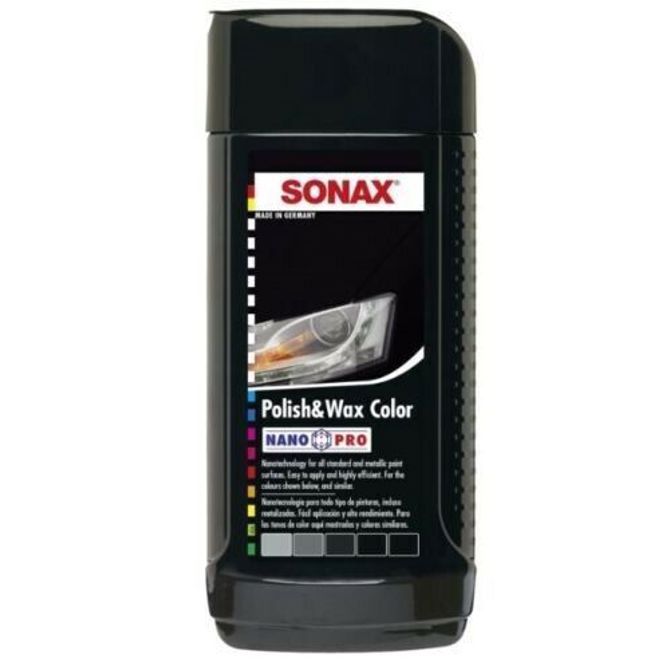 Politura in vosek Sonax Color Black Polish & Wax Color Nano Pro Black 250ml 296141 črna