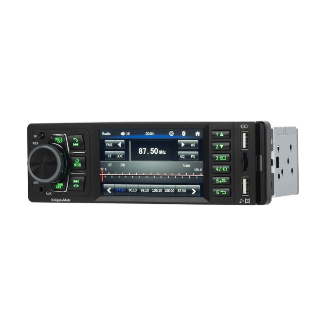 12V 1DIN avtoradio LCD 4x50W MP3 2x USB Bluetooth 5.1 + daljinec 3