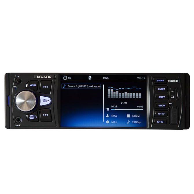 12V 1DIN LCD avtoradio Blow 4x60W MP3 USB Bluetooth 6