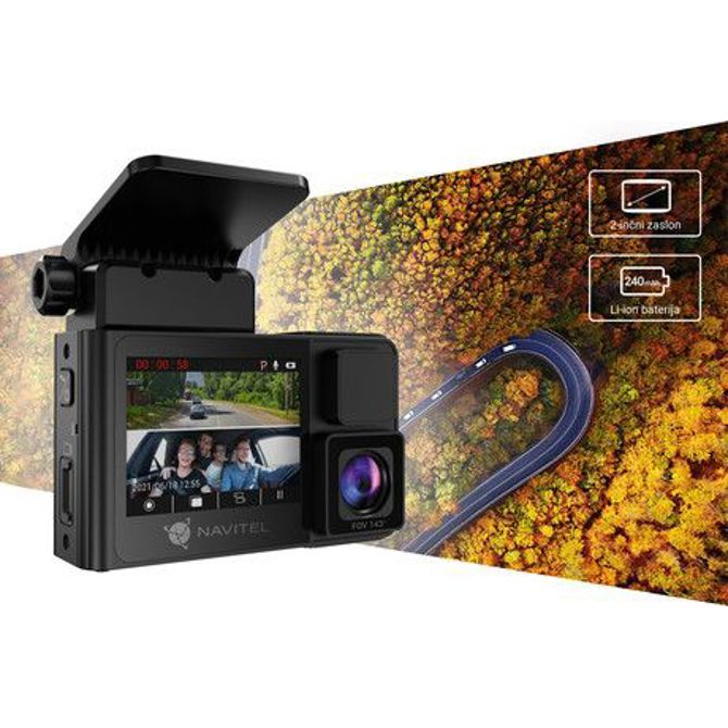 NAVITEL Avto kamera  RS2 DUO, 2v1 prednja in notranja, 2 zaslon, Night Vision, SONY senzor, magnetni nosilec, 136° snemalni kot, G-senzor, aplikacija 3