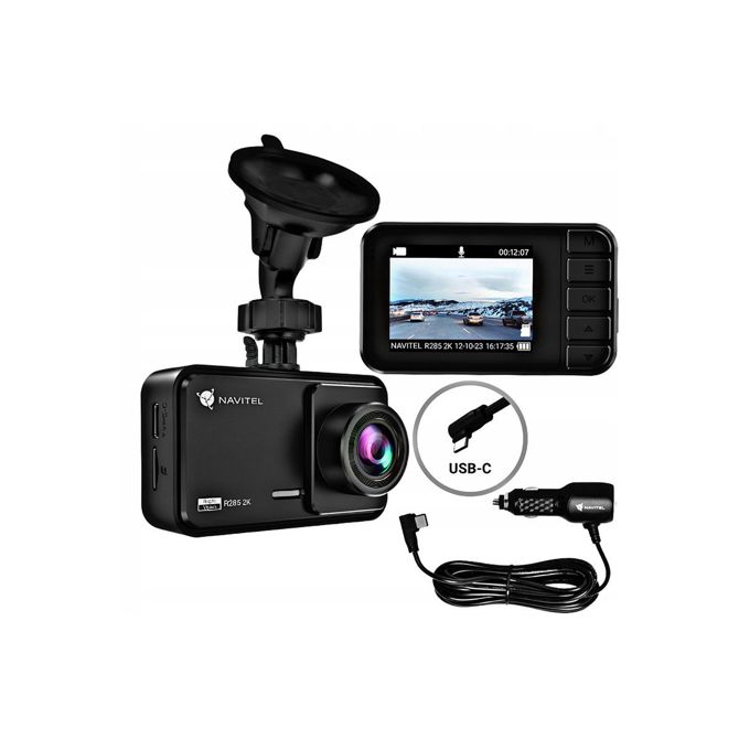 NAVITEL R285 2K avto kamera, 2K Super HD, Night Vision, G-senzor, 140° snemalni kot, aplikacija, darilni bon, črna 3