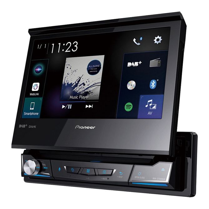 Avtoradio Pioneer AVH-Z7200DAB 1 DIN, zložljiv 7 LCD zaslon na dotik, Bluetooth, DAB+, Apple CarPlay, USB 3