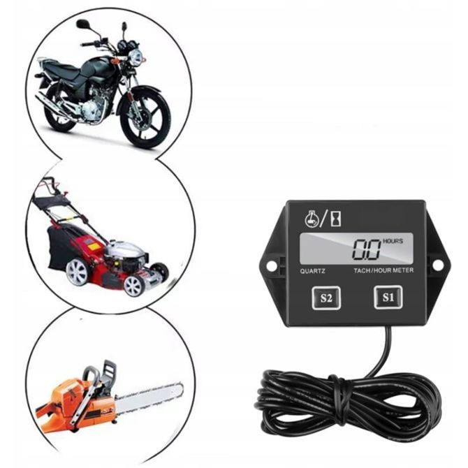 Števec delovnih motornih ur LCD 4