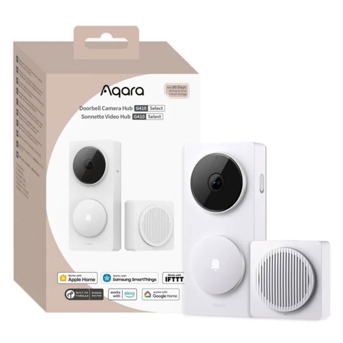 Video domofon AQARA Hub G410, 2K, bele barve