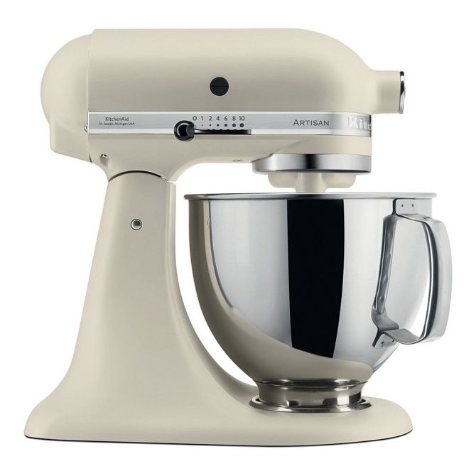 Kuhinjski robot Kitchenaid Artisan 5KSM175PSEFL, 4,8 l, 300 W, 10 hitrosti, planetarno mešanje, bež (Sveža linija)