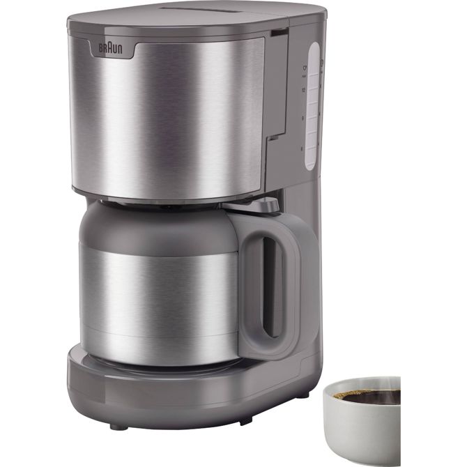 Kavni aparat Braun KF 1505 GY PurShine – filter aparat, 1,2 l termovka, OptiBrew sistem