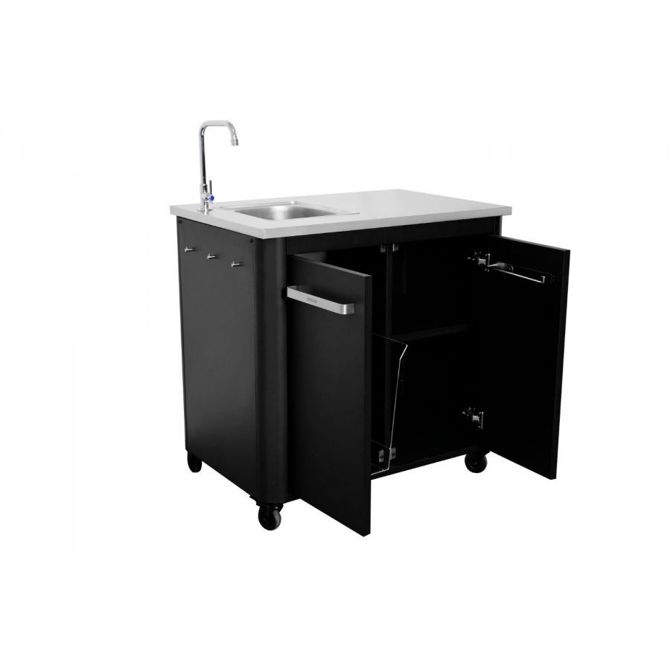 Zunanja letna kuhinja COZZE z inox ploščo, koritom in armaturo 90x60x90 cm (90529)
