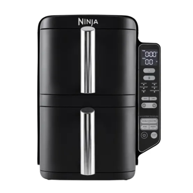 Cvrtnik Ninja Double Stack SL300EU, 2470 W, 2 košari za 3,8 l, črn