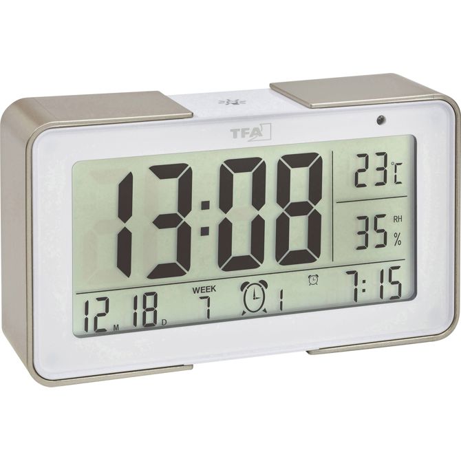 TFA Dostmann  60.2540.53  radijska  budilka  zlata, bela  Časi alarma 3