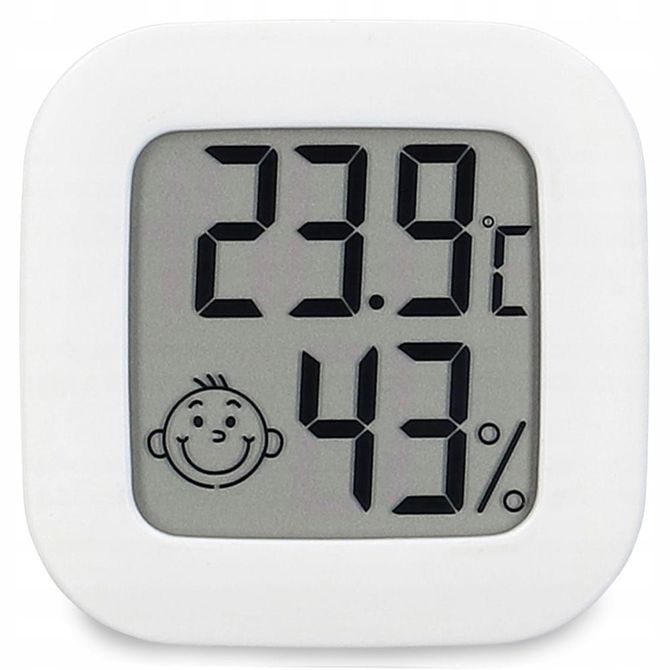 Digitalni LCD termometer vremenska postaja higrometer bela