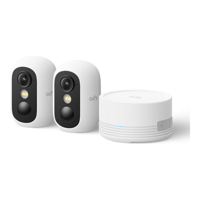 Brezžični varnostni sistem eufy eufyCam C35 komplet 2+1, Full HD, nočni vid, Wi-Fi, IP67, bele barve