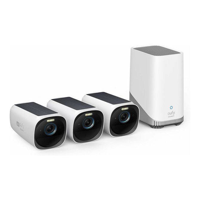 eufyCam S330 (eufyCam 3) - Video strežnik + kamera(e) - brezžično (Wi-Fi) - 3 kamera(e) - CMOS - bela, črna
