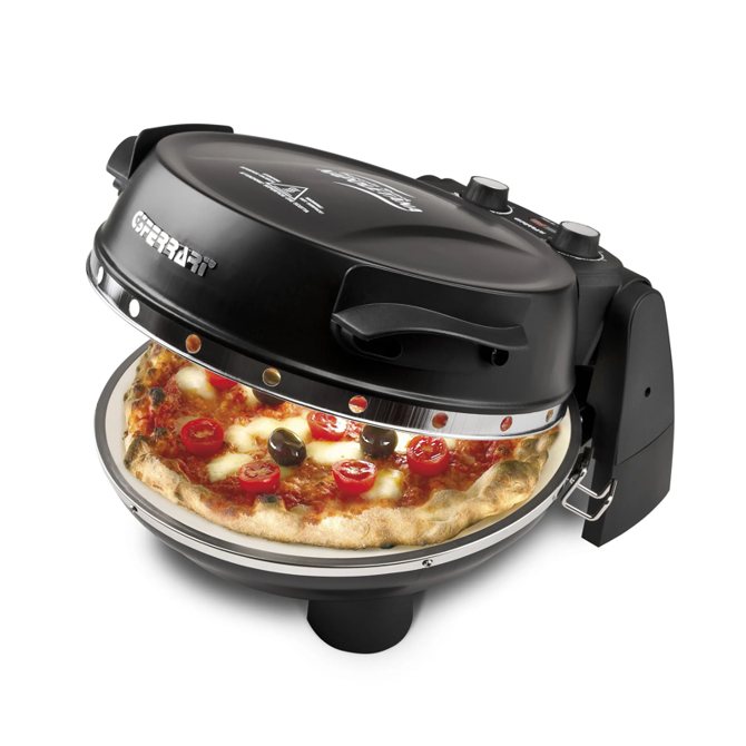 Pekač za pizzo G3 Ferrari Napoletana G10032, električna, 2 kamna, do 400 °C, 31 cm, 1200 W, črna