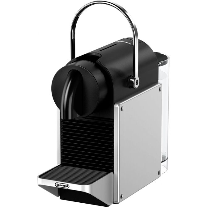 Kavni aparat DeLonghi Pixie EN127.S, Nespresso kapsule, 19 barov, 1 l rezervoar, samodejni izklop, srebrno-črna