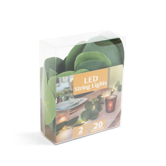 LED dekoracija z zelenjem- 20 LED diod - 2 m - topla bela