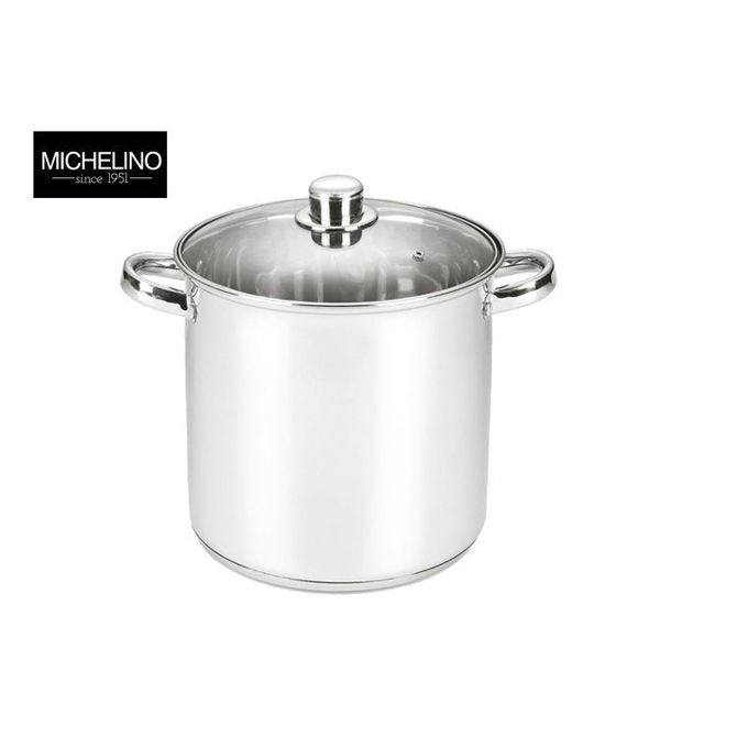 Lonec za juho s steklenim pokrovom Michelino 8l