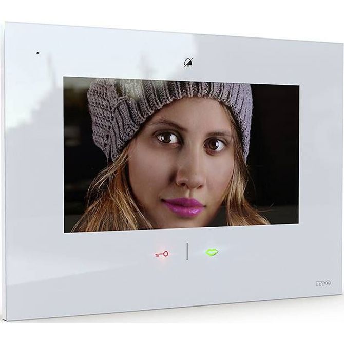 m-e modern-electronics  VDV-907 W    video vratni domofon  WLAN, brezžično  notranja enota    bela