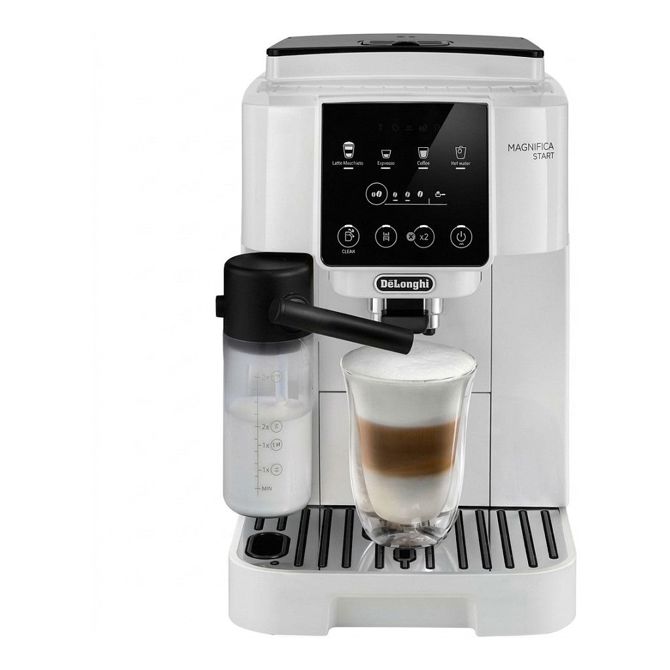 Kavni aparat DeLonghi Magnifica Start ECAM220.61.W popolnoma avtomatski, mlinček za kavo, 15 barov, Aroma Select, bela