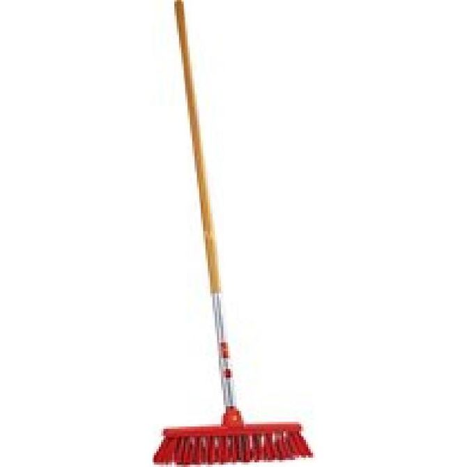 Metla Wolf Garten  SB 400 M + ročaj iz jesenovega lesa ZM 140 Set (rdeča/lesena, 37 cm)