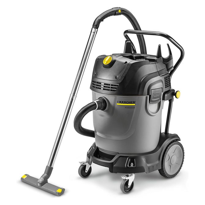 Mokro-suhi sesalnik Kärcher NT 65/2 Tact2, 65 l, 2760 W, dva motorja, samočistilni filter, siva