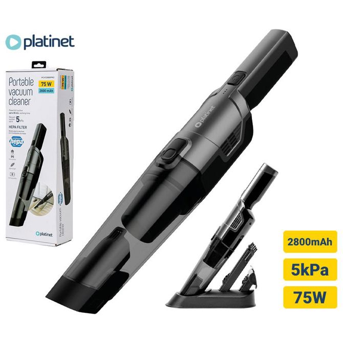 Ročni sesalnik Platinet PCVC2800PRO, 75W, 5kPA, HEPA filter