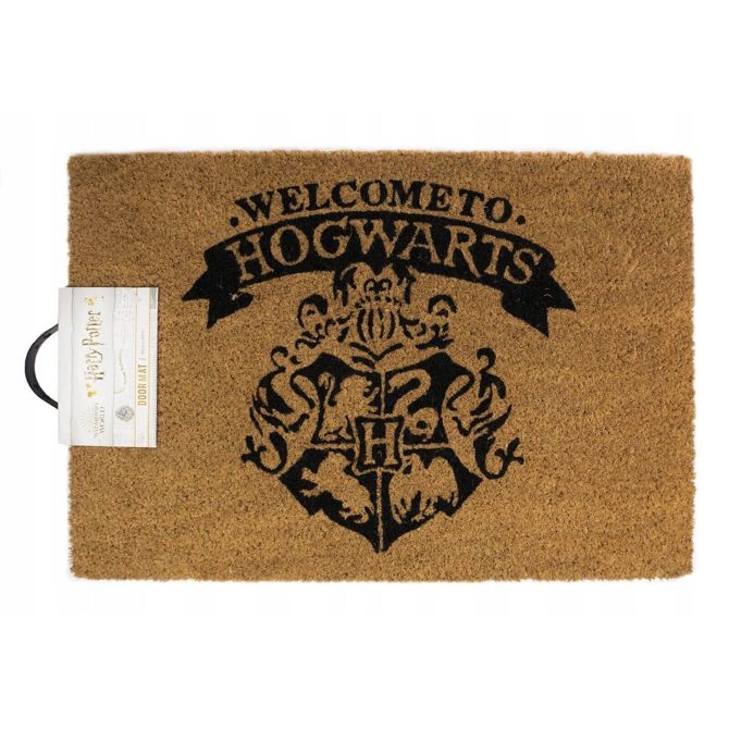 Predpražnik Pyramid Harry Potter Hogwarts Crest, 60 × 40 cm, kokosova vlakna, nedrseča PVC podlaga