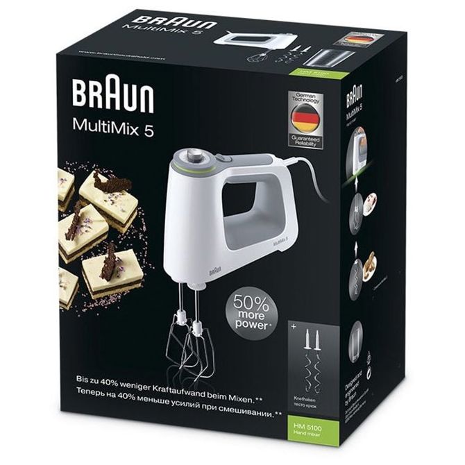Ročni mešalnik Braun HM5100WH, 9 hitrosti, 750 W