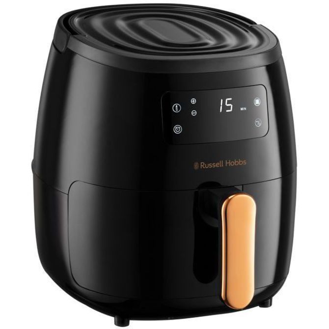 Cvrtnik na vroč zrak Russell Hobbs Satisfry XL Airfryer 26510-56, 5 L prostornina, 1450 W, 8 programov, digitalni LED zaslon, črna barva