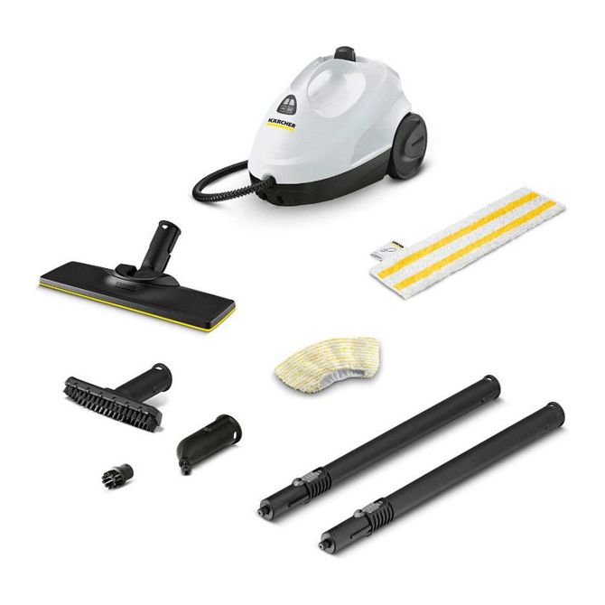 Parni čistilnik Kärcher SC 2 EasyFix, 1500 W, 1 L, tlak 3,2 bara, komplet za čiščenje tal