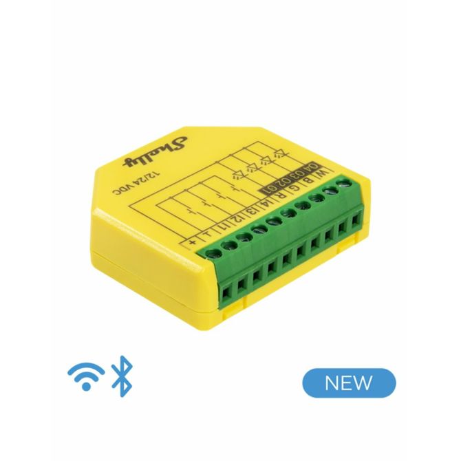 Shelly Relay &quot;Plus RGBW PM&quot; WLAN Bluetooth LED krmilnik za podometno montažo